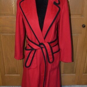 100% Wool Halston Heritage Red Wool Coat